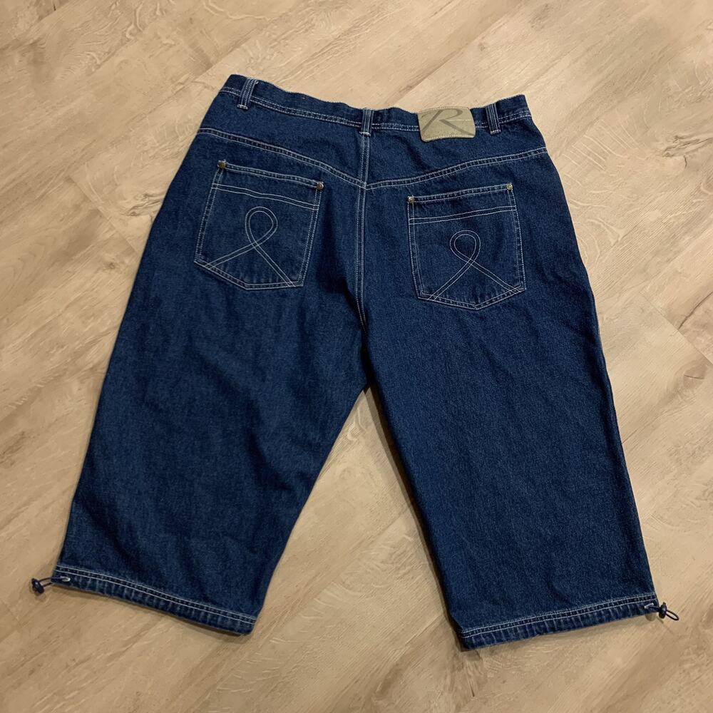 Vintage 90s Y2K Rio Sportswear Calypso Baggy Jean Shorts Jorts Mens Size 40 (38)